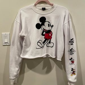 mickey mouse cropped sweater